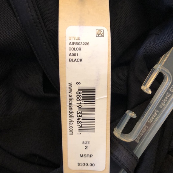 NWT ALICE + OLIVIA black maxi dress. Size 2. - Picture 8 of 8